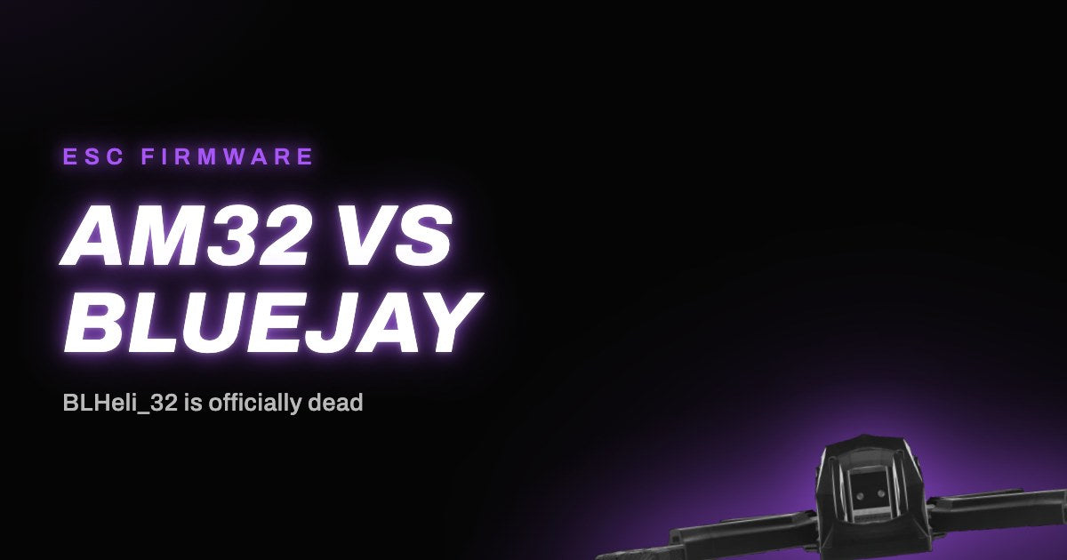 AM32 vs Bluejay vs OX32 ESC firmware comparison 2026 - LUCEED LAB article cover