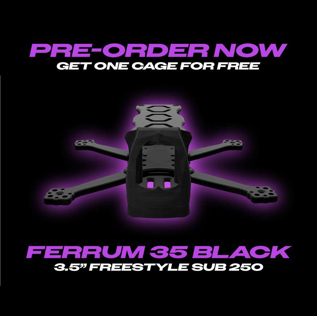 Luceed Ferrum 35 3.5-inch urban freestyle FPV frame T700 carbon fiber top view - LUCEED FPV