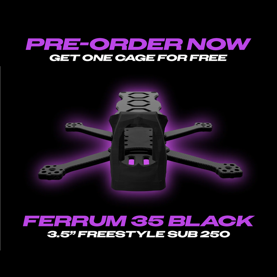 Luceed Ferrum 35 3.5-inch urban freestyle FPV frame T700 carbon fiber top view - LUCEED FPV