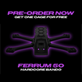 Luceed Ferrum 50 BLACK 5-inch FPV freestyle frame T700 carbon fiber top view - LUCEED FPV