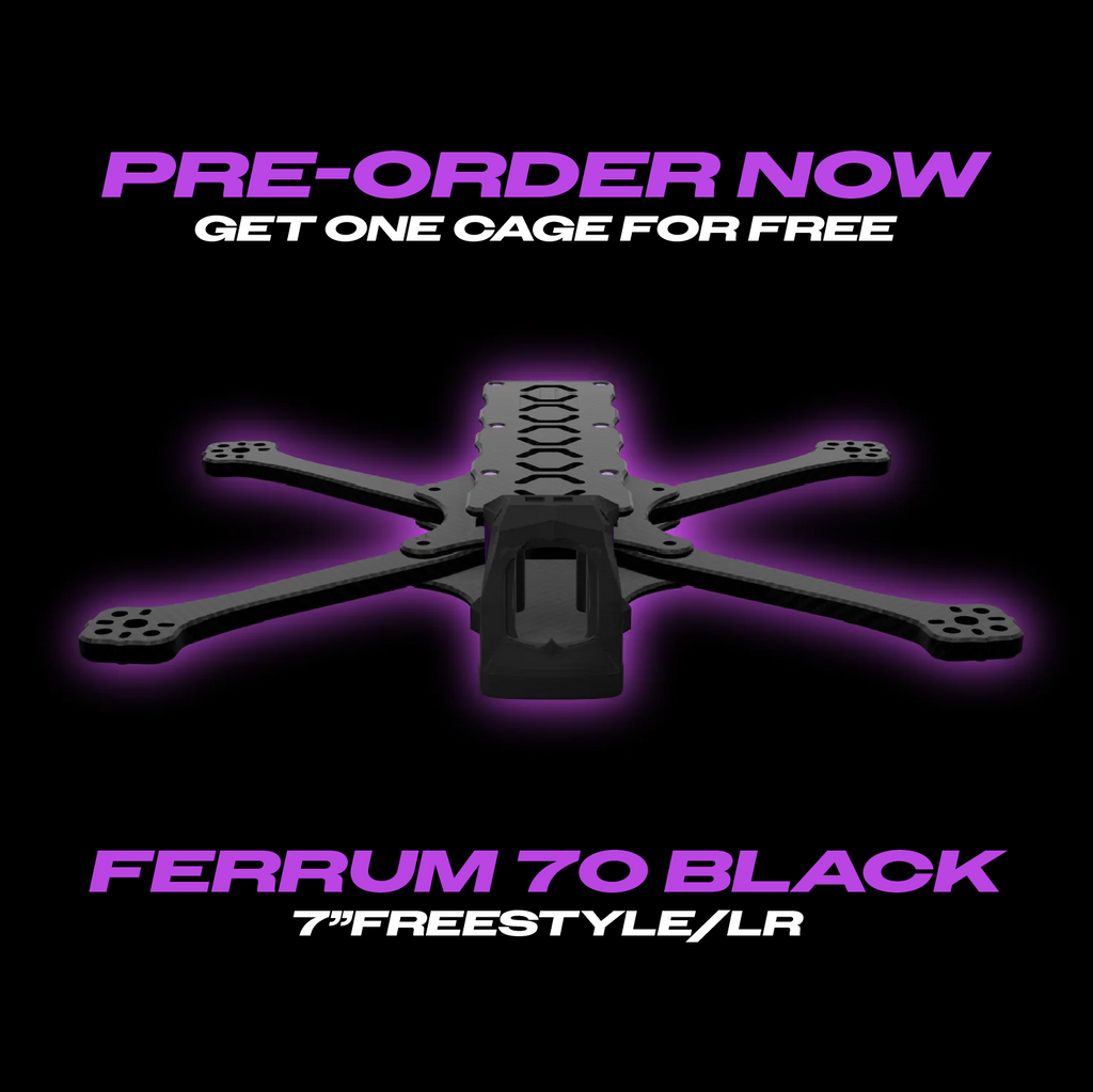 Luceed Ferrum 70 7-inch long range FPV frame T700 carbon fiber top view - LUCEED FPV