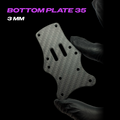 Ferrum 35 bottom plate 3mm T700 carbon fiber OEM replacement spare part - LUCEED FPV