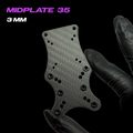 Ferrum 35 mid plate 3mm T700 carbon fiber OEM replacement spare part - LUCEED FPV