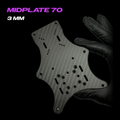 Ferrum 70 mid plate 3mm T700 carbon fiber OEM replacement spare part - LUCEED FPV