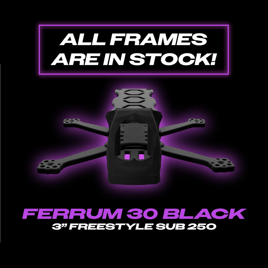 Luceed Ferrum 30 3-inch urban freestyle FPV frame T700 carbon fiber top view - LUCEED FPV