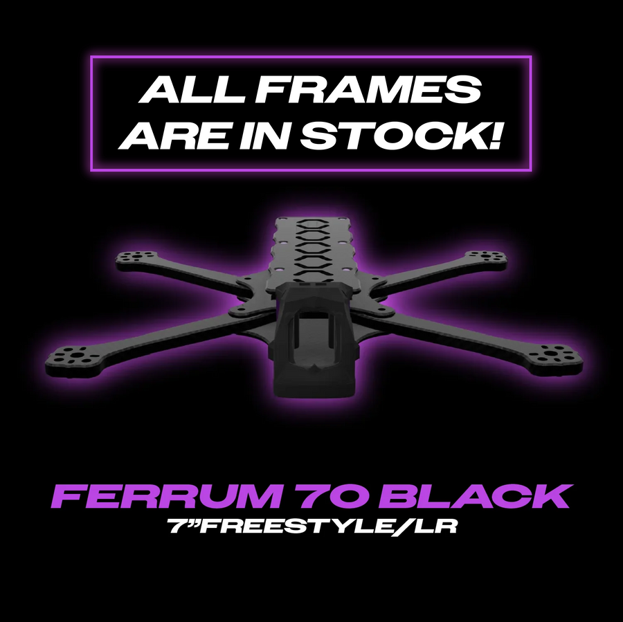 Luceed Ferrum 70 7-inch long range FPV frame T700 carbon fiber top view - LUCEED FPV